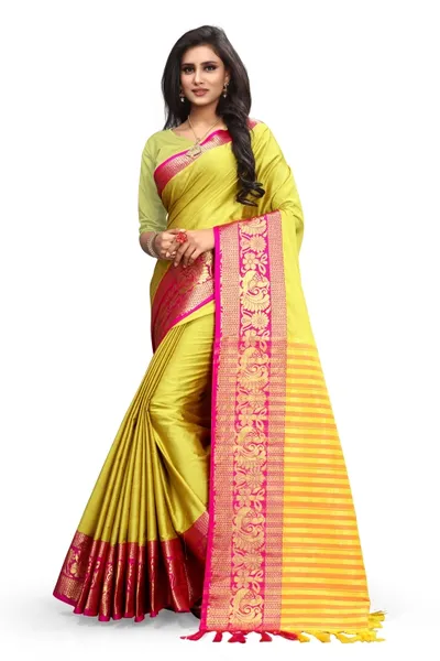 SVB Saree Embellished Art Silk Saree With Blouse And Jhalar