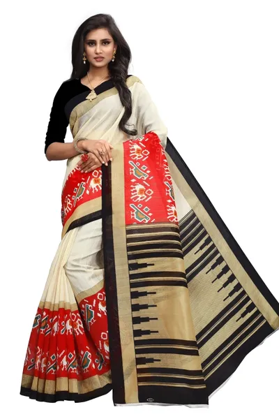 SVB Saree Multicolour Bhagalpuri Printed Silk saree 