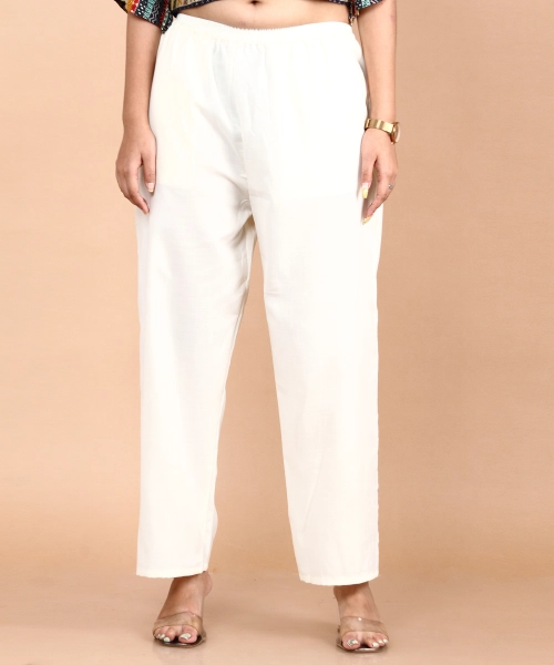 Women Cotton Plain Pant