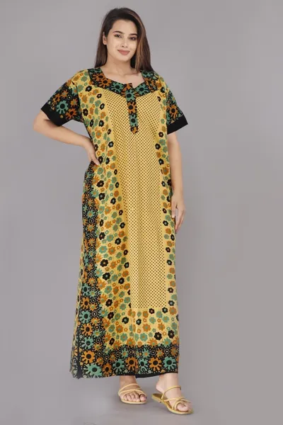 Premium Cotton Printed Nighty