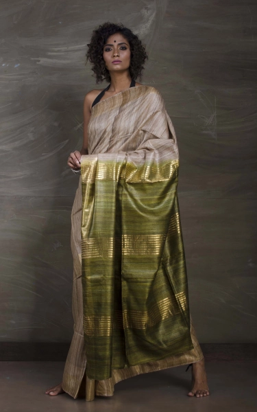 Pure Handloom Gicha Tussar Saree