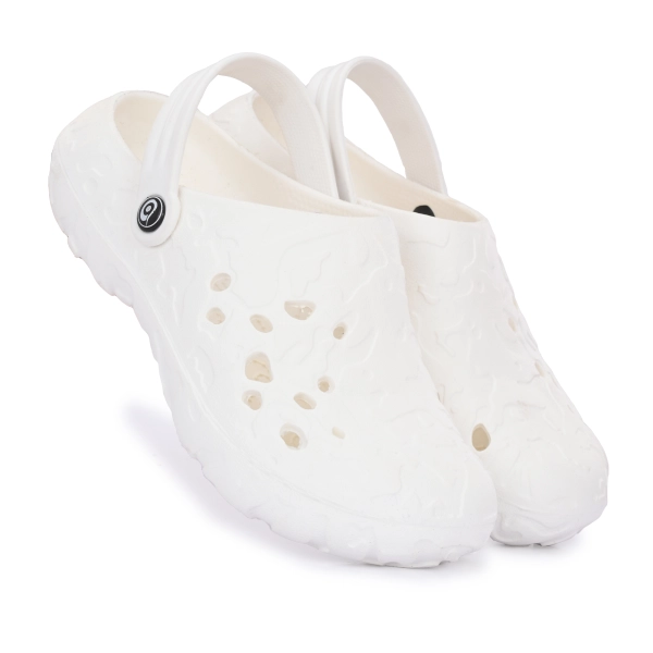 Men's Casual White Color Clog's  With Lightweight Design