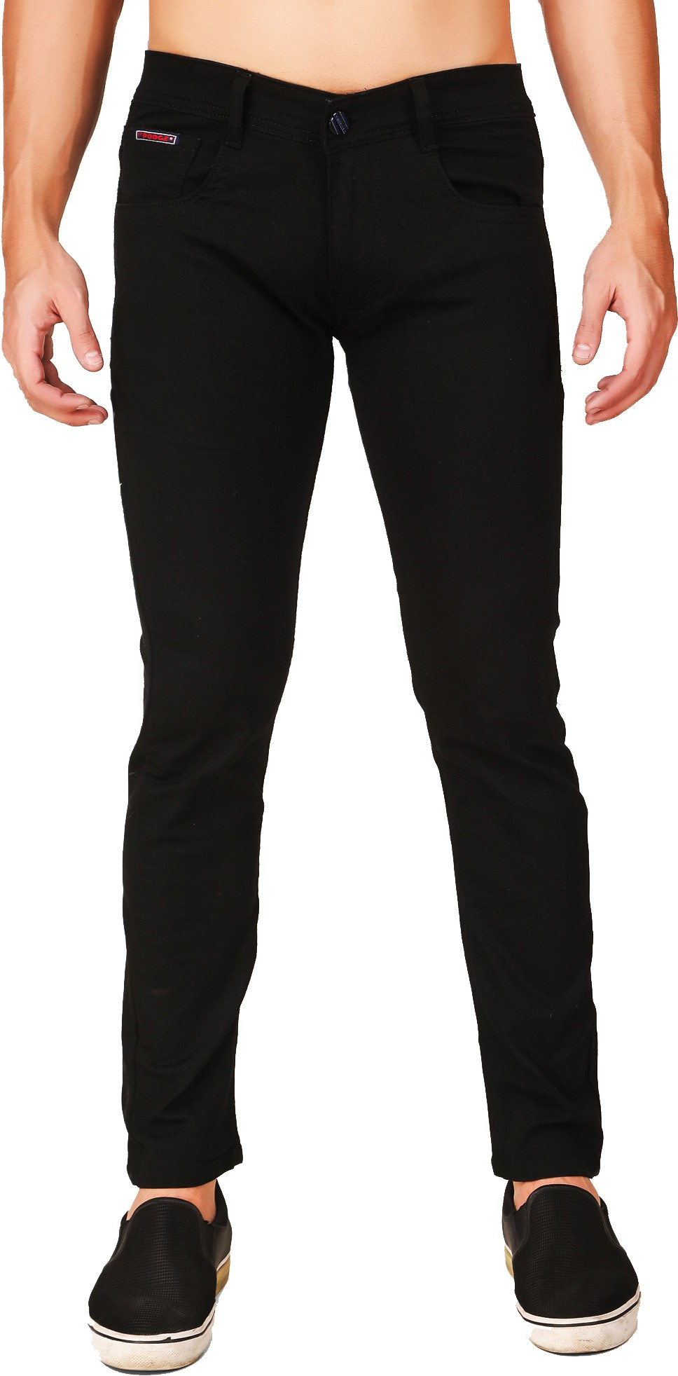 Podge Slim Fit Black Jeans For Men