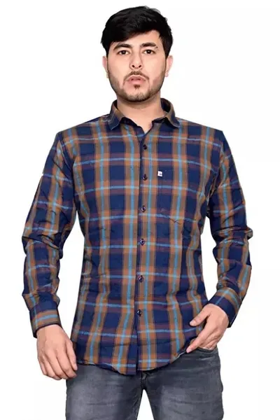 Multicolour Checks Casual Wear Regular Fit Shirt For Men