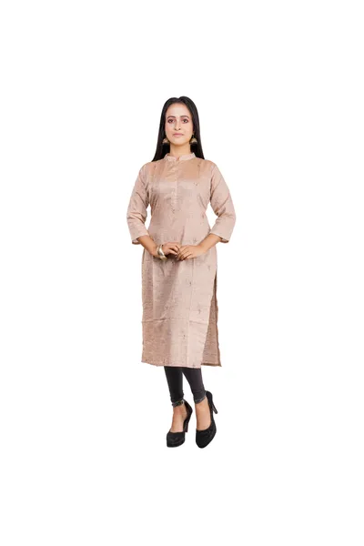 Cotton Silk Hand Embroidery  Kurti For Women