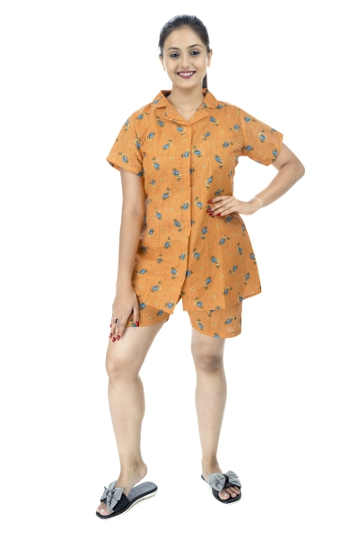 Women Short Printed Night Suit