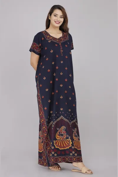 Premium Cotton Deepak Print Nighty