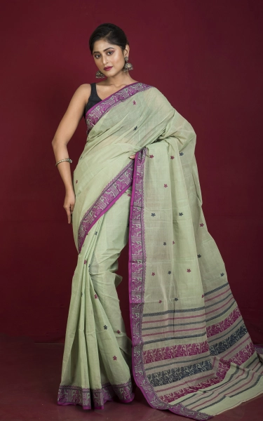 Bengal Handloom Cotton Baluchari Saree