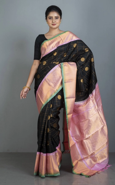 Exclusive Mahapar Nakshi Border Gadwal Silk Saree