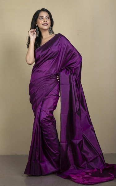 Soft Woven Bishnupuri Katan Silk Saree