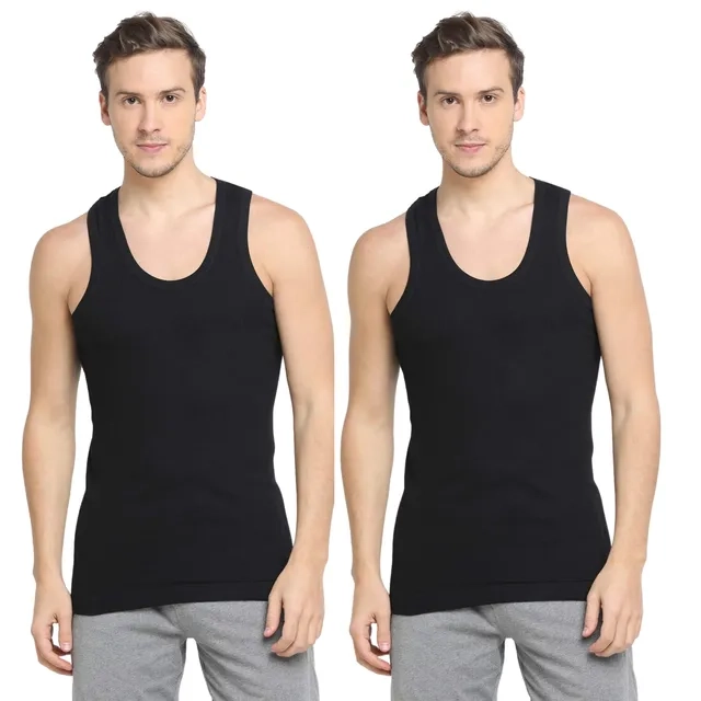 Pack of Two Black Vests