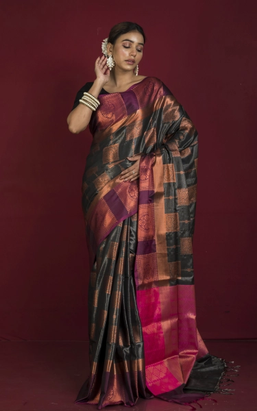 Handwoven Soft Tissue Silk Kanjivaram Saree