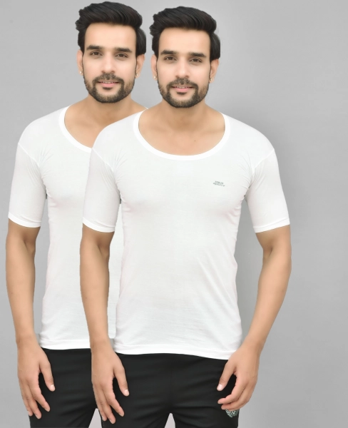 Pack Of Two Cotton Vest For Men