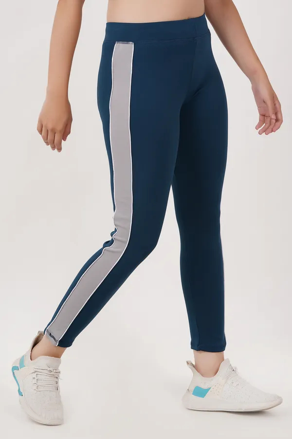 Women's Stretch Fit Blue Color Yoga Pants