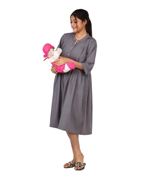 Women Comfortable Cotton Maternity Or Feeding Kurti