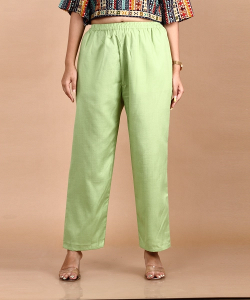 Women Cotton Plain Pant