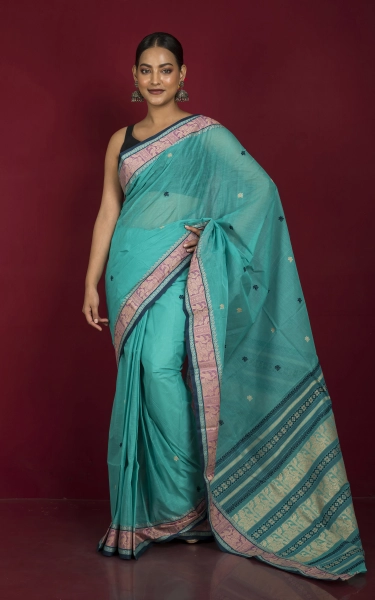 Bengal Handloom Cotton Baluchari Saree