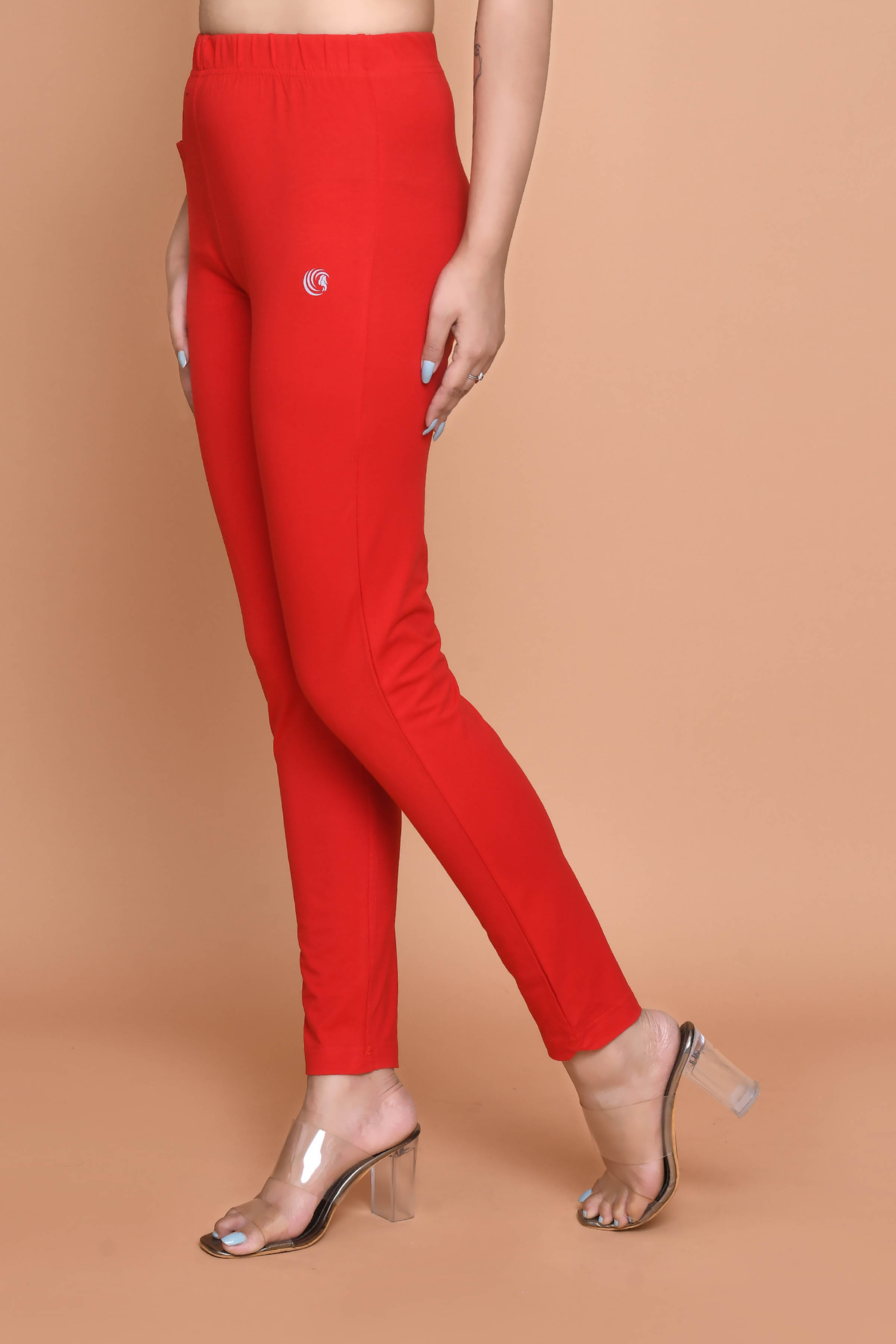 Women Slim Fit Slub Cotton Straight Pant