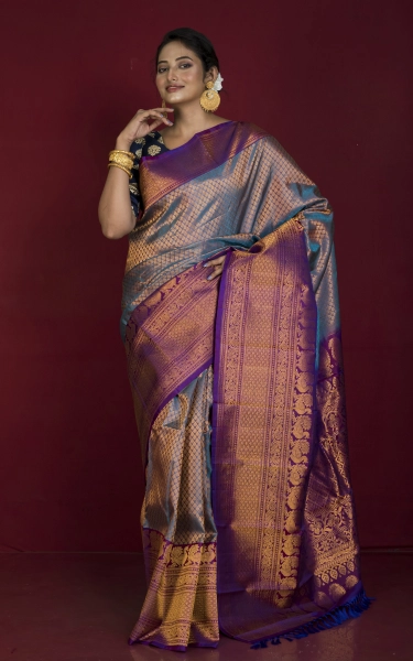 Exclusive Mahapar Tanchui Brocade Gadwal Silk Saree