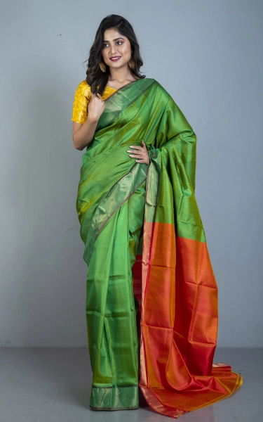 Tanchui Self Woven Nakshi Work Bishnupuri Katan Silk Saree