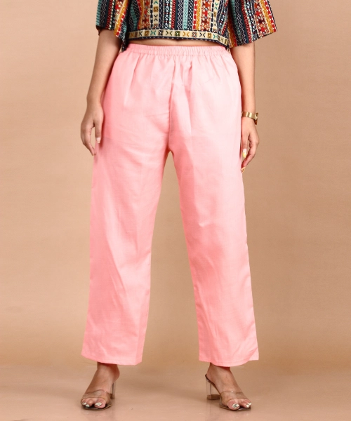 Women Cotton Plain Pant