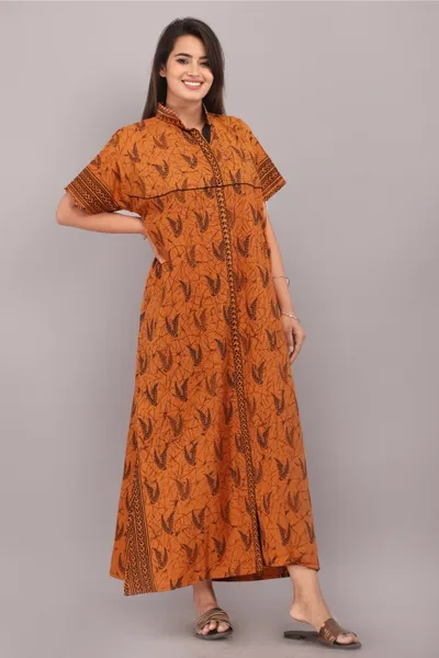 Premium Cotton Printed Collar Nighties