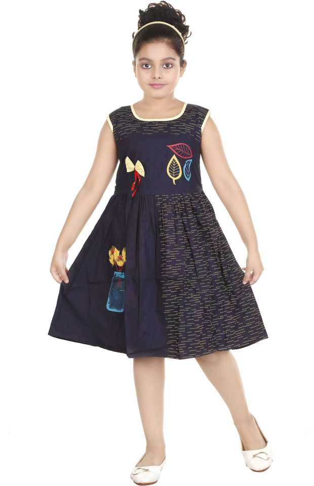 Baby Girl Dresses  Black Color Frock with Sequinns Embroidery