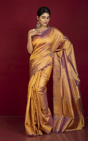 Soft Woven Bishnupuri Katan Silk Saree