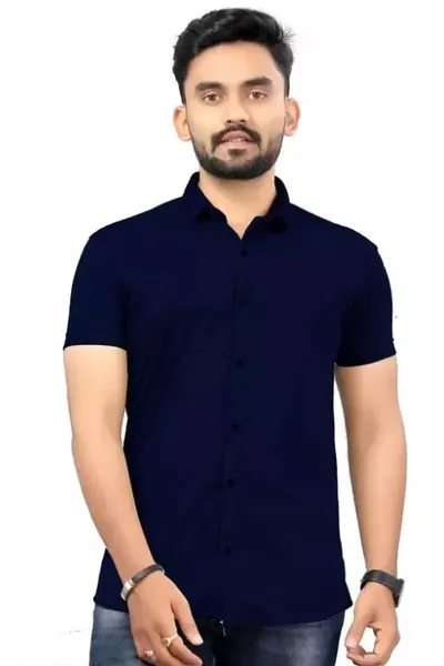 Blue Casual Wear Regular Fit Shirt For Men