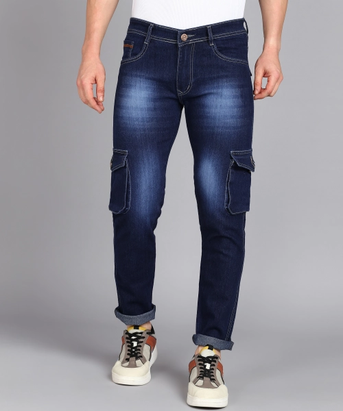 Podge Slim Fit Dark Blue Jeans For Men