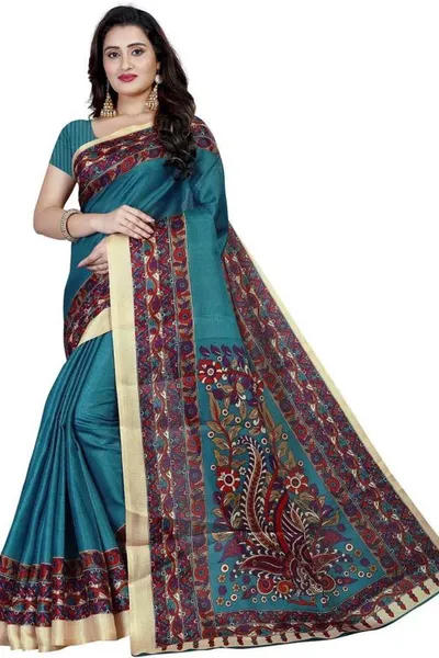 SVB Saree Mysore Silk Kalamkari Saree