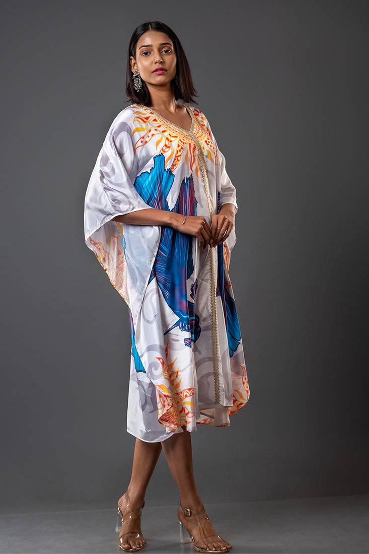 Women Matsya Printed Kaftan Dress