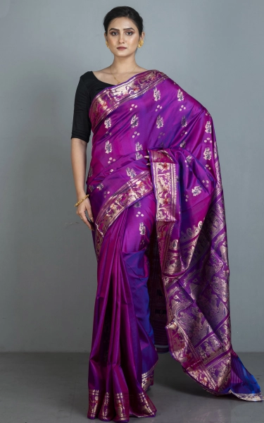 Handwoven Swarnachari Pure Silk Saree