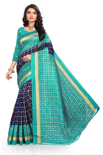 SVB Saree  Blue Mysore Silk Saree With Blouse Piece