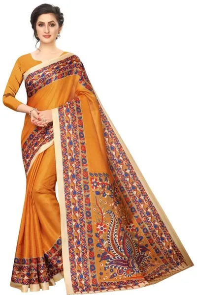 SVB Saree Mysore Silk Kalamkari Saree