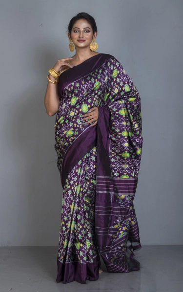 Exclusive Madathasu Ikkat Pochampally Silk Saree