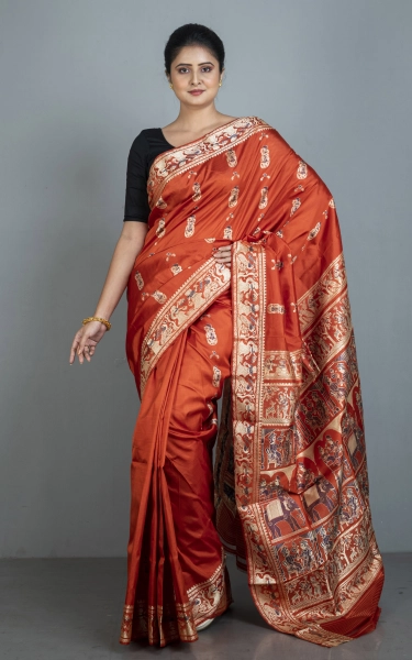 Handwoven Baluchari Pure Silk Saree