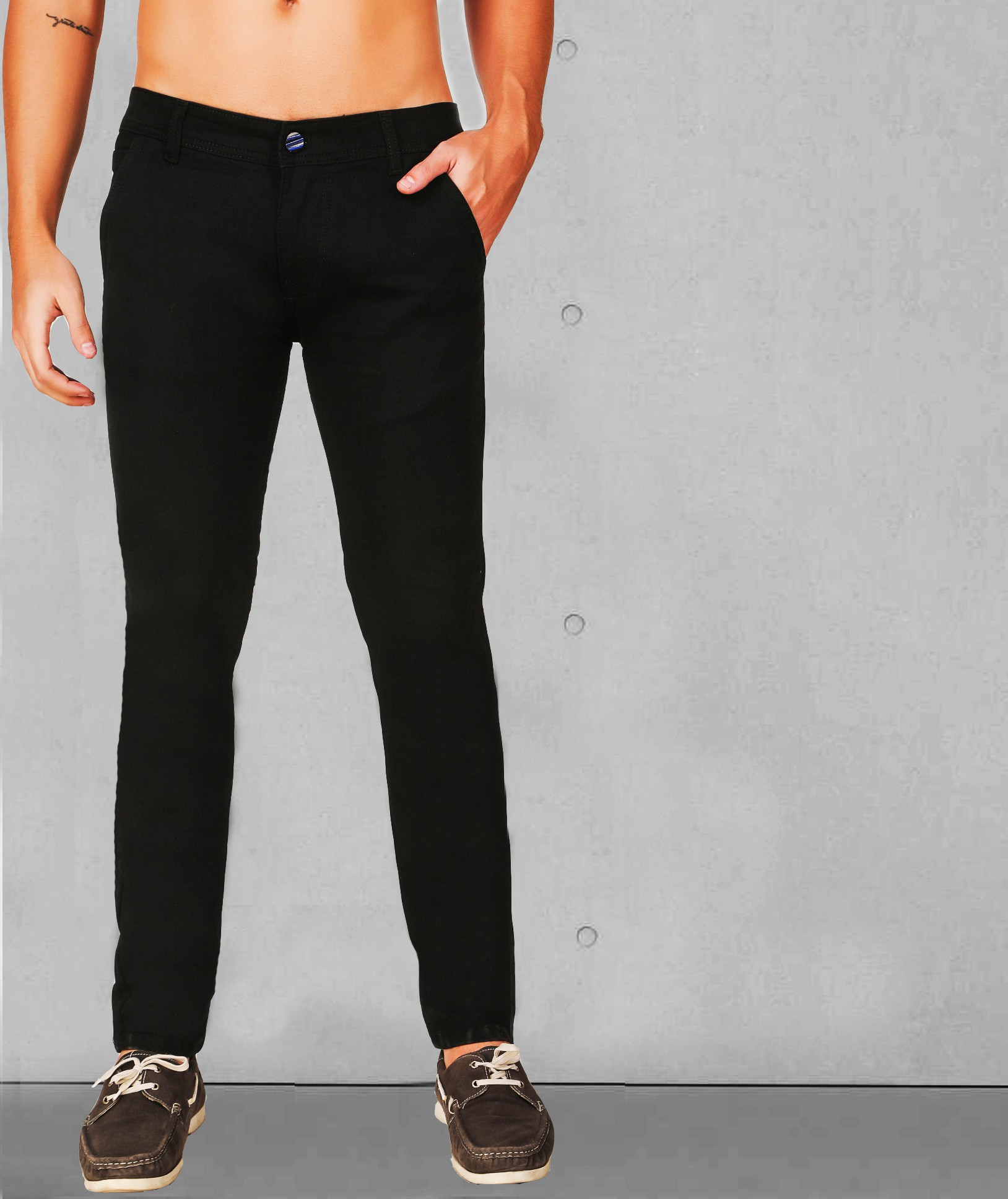 Slim Fit Black Jeans For Men