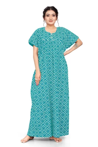 Women's Bandhani Printed Nighty