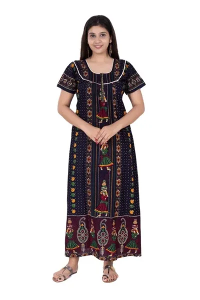 Premium Cotton Rajasthani Print Nighty