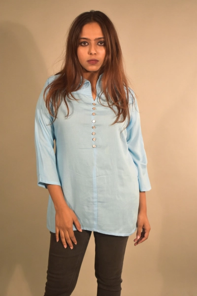 Women’s Comfortable Solid Color Fancy Shirt