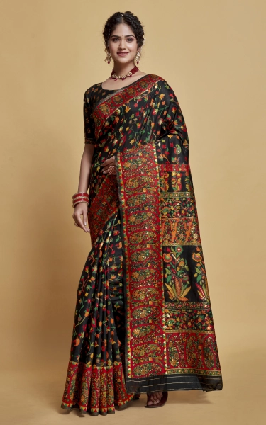 Kashmiri Handloom Modal Silk Woven Kani Saree