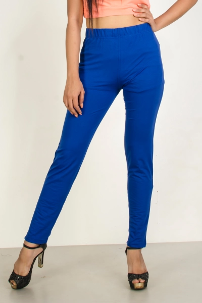 Women Slim Fit Slub Cotton Straight Pant