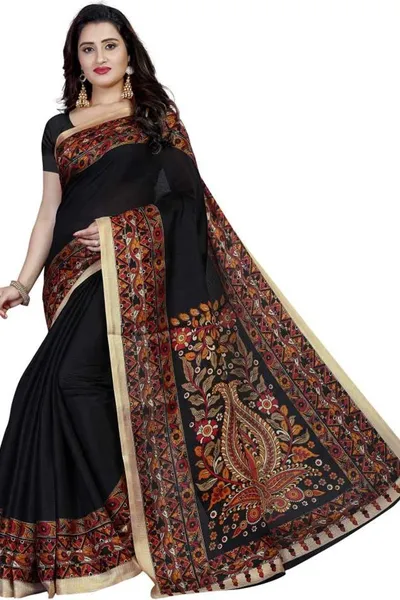 SVB Saree Mysore Silk Kalamkari Saree