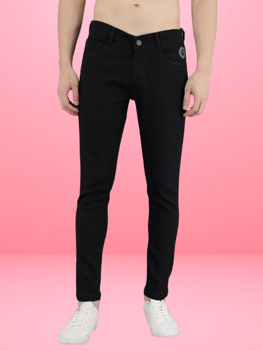 Podge Skinny Fit Black Denim Jeans For Men