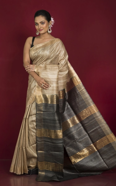 Pure Handloom Gicha Tussar Saree