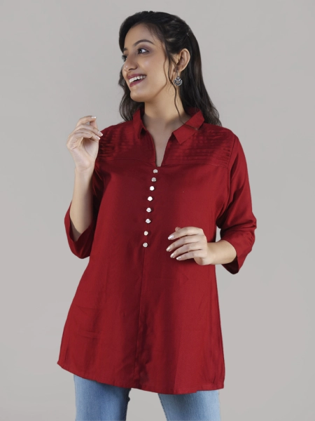 Women’s Comfortable Solid Color Fancy Shirt