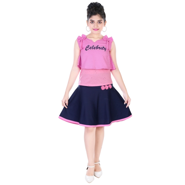 Girl’s  Readymade  Pink Color  Top and Bottom Clothing Set