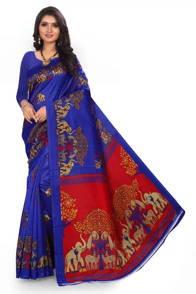 SVB Saree  DarkBlue Mysore Silk Saree With Blouse Piece