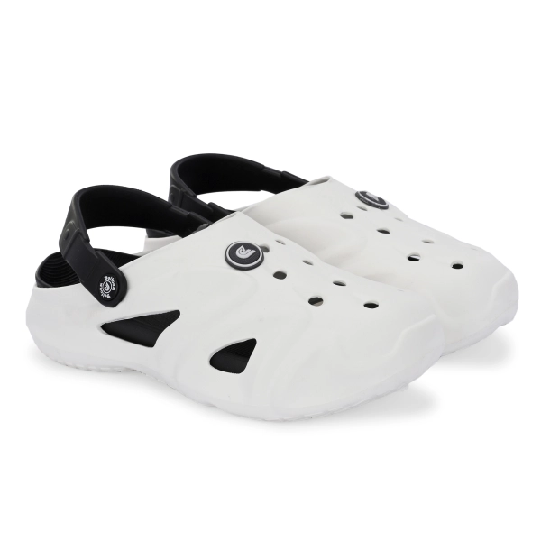 Men's Casual White Color Clog's Lightweight Design